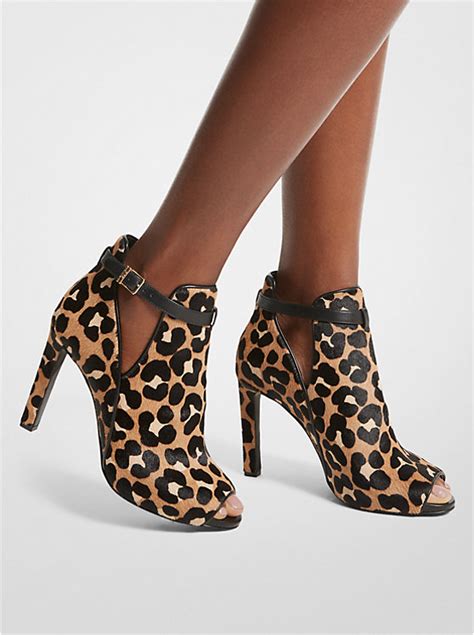 michael kors cheetah boots|Lawson Leopard Print Calf Hair Open.